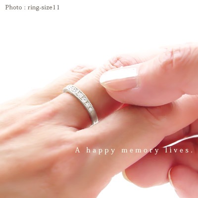 ピンキーリング ハーフエタニティリング ダイヤモンドリング 0.18ct プラチナ900 ミル打ち レディース ジュエリー アクセサリー プレゼント