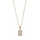 ネックレス ダイヤモンド レディース ペンダント バケット カット 0.35ct 18金 イエロー ピンク ホワイトゴールド ジュエリー