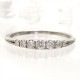 ピンキーリング ダイヤモンドリング ハーフエタニティリング プラチナ900 0.2ct ミル打ち 小指 指輪 リング ファランジリング ミディリング