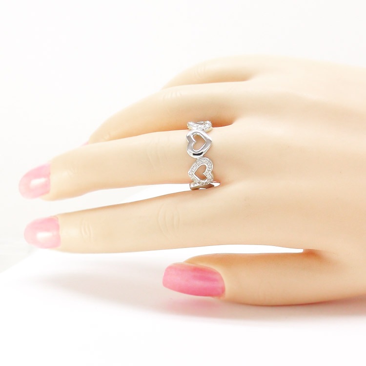 指輪 ハート ダイヤモンド リング 0.15ct 18金 イエロー ピンク ホワイトゴールド 婚約指輪 刻印 レディース ジュエリー アクセサリー