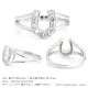 ピンキーリング 18金 指輪 馬蹄 ホースシュー リング ダイヤモンド 0.2ct k18 18k イエロー ピンク ホワイトゴールド リング