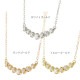 ダイヤモンド ラインネックレス 0.2ct グラデーション 18金 イエロー ピンク ホワイトゴールド ペンダント チェーン レディース ジュエリー