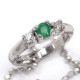 ベビーリング 18金 k18 ホワイトゴールド イエローゴールド エメラルド 5月誕生石 ダイヤモンド 0.02ct ペンダント トップ 出産祝い