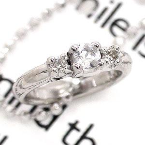 ベビーリング 18金 k18 ホワイトゴールド イエローゴールド ブルームーンストーン 6月誕生石 ダイヤモンド 0.02ct ペンダント トップ