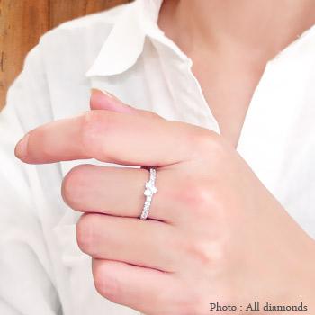ピンキーリング ハート 指輪 リング プラチナ900 ダイヤモンド 0.2ct