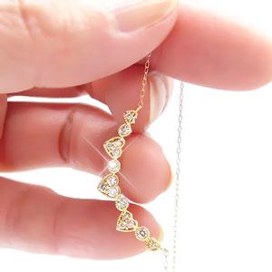 ネックレス ダイヤモンド 0.3ct 18金 イエローゴールド ホワイト