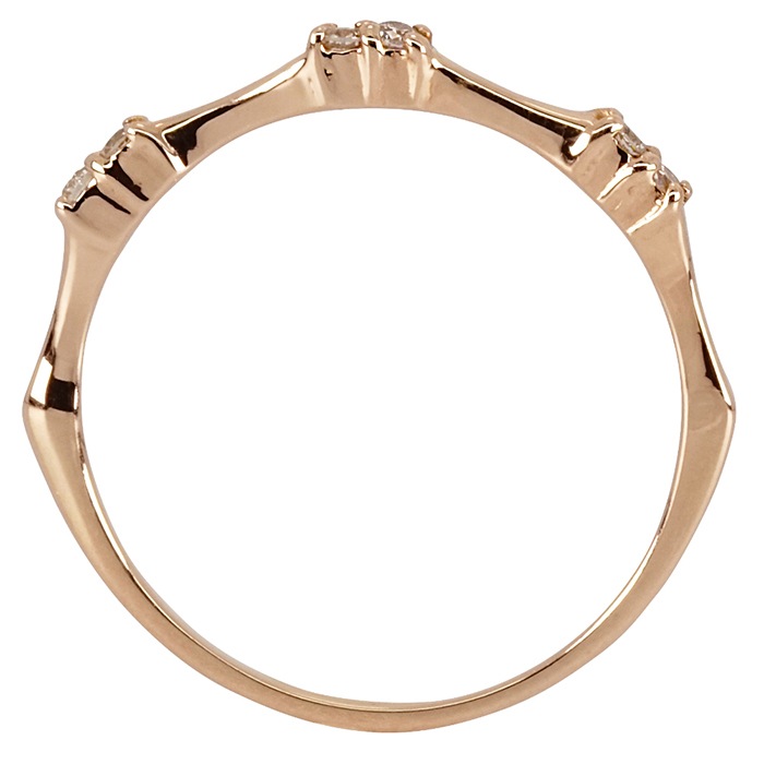 ピンキーリング バンブーリング 指輪 リング ダイヤモンド 0.05ct 10金 イエロー ピンク ホワイトゴールド ダイヤ レディース ジュエリー