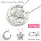 ネックレス ムーン＆スター ダイヤモンド 0.5ct 月 星 18金 イエロー ピンク ホワイトゴールド ペンダント チェーン レディース