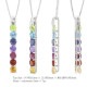 ネックレス アミュレット ペンダント レインボーカラー マルチカラー 18金 イエロー ピンク ホワイトゴールド 7石 お守り 誕生石 記念日