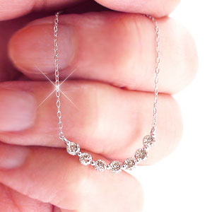 ラインネックレス ダイヤモンド プラチナ900 0.5ct ネックレス ペンダント チェーン レディース ジュエリー アクセサリー プレゼント
