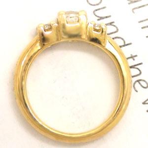 ベビーリング 18金 イエローゴールド ホワイトゴールド k18 18k アクアマリン 3月誕生石 ダイヤモンド 0.02ct ペンダント トップ