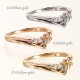 ピンキーリング クローバー フラワー 天然ダイヤモンド リング 0.06ct 小指 指輪 10金 イエロー ピンク ホワイトゴールド レディース