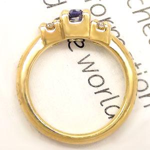 ベビーリング 18金 イエローゴールド ホワイトゴールド k18 18k サファイヤ 9月誕生石 ダイヤモンド 0.02ct ペンダント トップ