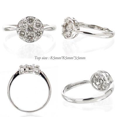 リング 指輪 ダイヤモンド プラチナ900 0.7ct 鑑別書付 セブンスター