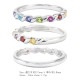 指輪 アミュレット レインボー 7石 マルチカラー リング ツイスト k18 18k 18金 イエロー ピンク ホワイトゴールド お守り 誕生石