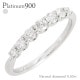 レディース 指輪 プラチナ リング プラチナリング ダイヤ シンプル エタニティリング ハーフエタニティリング ダイヤモンド 0.5ct pt900