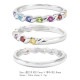 リング 指輪 シルバー925 アミュレット レインボー 7石 マルチカラー ツイスト sv925 お守り 誕生石 記念日 刻印 レディース