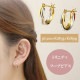 レディース ピアス トリニティ フープピアス 3カラー スリーカラー 18金 ゴールド K18 18k プラチナ pt900 地金 コンビ カラー