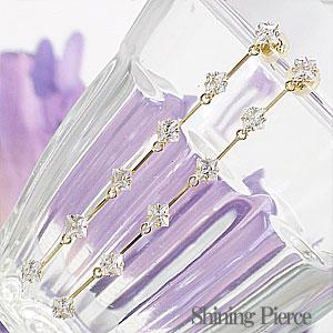 ピアス キュービックジルコニア k18ゴールド ロング レディース ジュエリー アクセサリー プレゼント ギフト 人気 おすすめ 送料無料 母の日