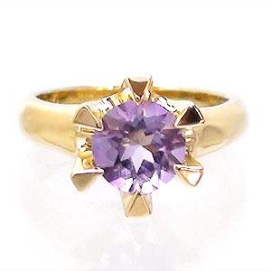 ベビーリング アメジスト 2月誕生石 18金 18k k18 イエローゴールド ホワイトゴールド ピンクゴールド ペンダント トップ 出産祝い