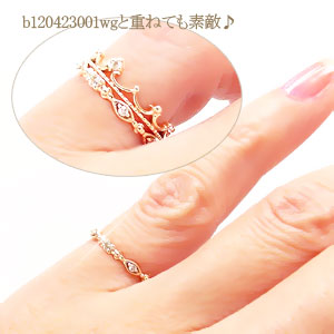 ピンキーリング ダイヤモンド リング ダイヤ 0.07ct 10金 イエロー ピンク ホワイトゴールド ミル打ち 指輪 小指 レディース ジュエリー