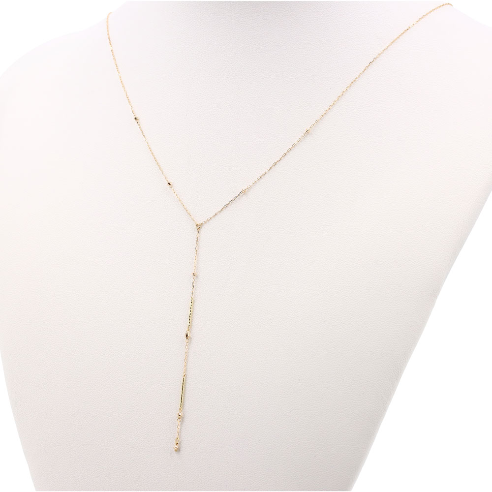 18金 ネックレス Y字 Yチェーン ロングネックレス 70cm k18イエローゴールド クサリ チェーン レディース ジュエリー アクセサリー