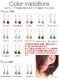 ピアス 一粒フック ブルームーンストーン 4mm 6月誕生石 18金 18k k18 イエロー ピンク ホワイトゴールド