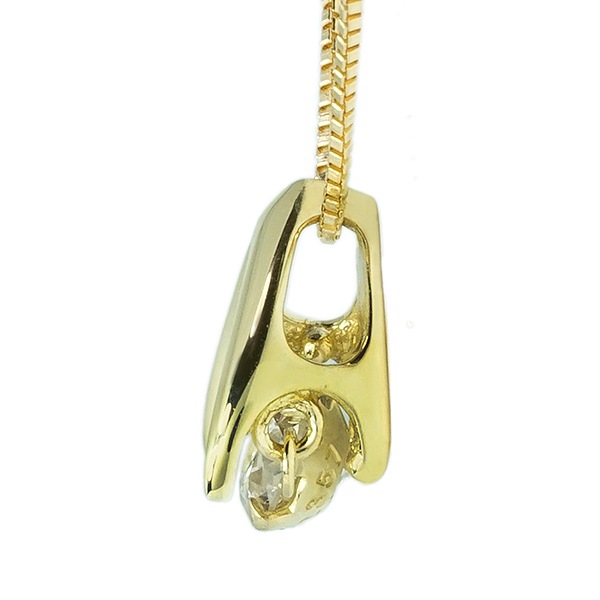 ダンシングストーン ダイヤモンド ネックレス 一粒 0.2ct 鑑定書付 0.20ctup Hカラー SIクラス 3EXカット H&C CGL