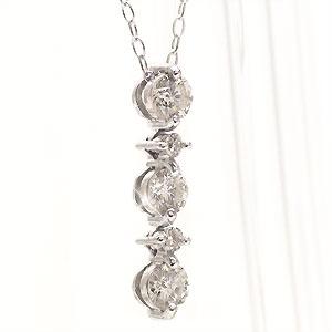 ネックレス ダイヤモンド ペンダント ダイヤ 0.3ct 18金 18k k18 イエロー ピンク ホワイトゴールド ロング チェーン レディース