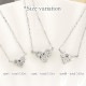 レディース ジュエリー ネックレス ダイヤモンド 0.3ct ハート 18金 イエロー ピンク ホワイトゴールド トリロジー スリーストーン
