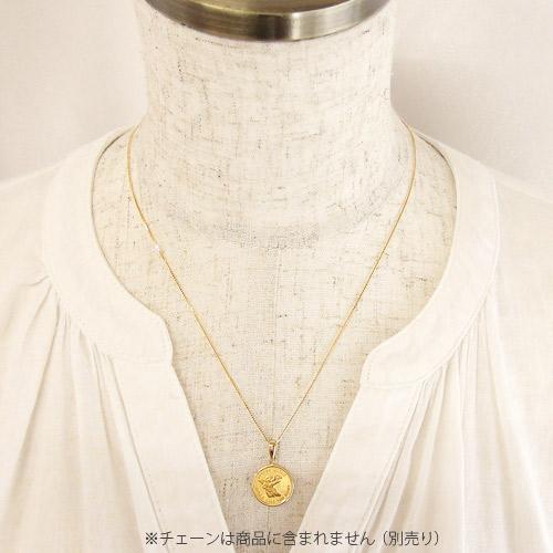 ペンダント 純金貨 k24 24金 コイン トップ ツバルコイン エンジェル 1