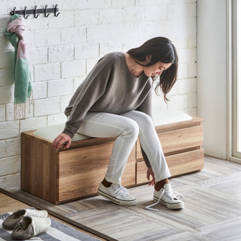 ［幅120/座面高39］ MY ｜ 収納 チェストベンチ