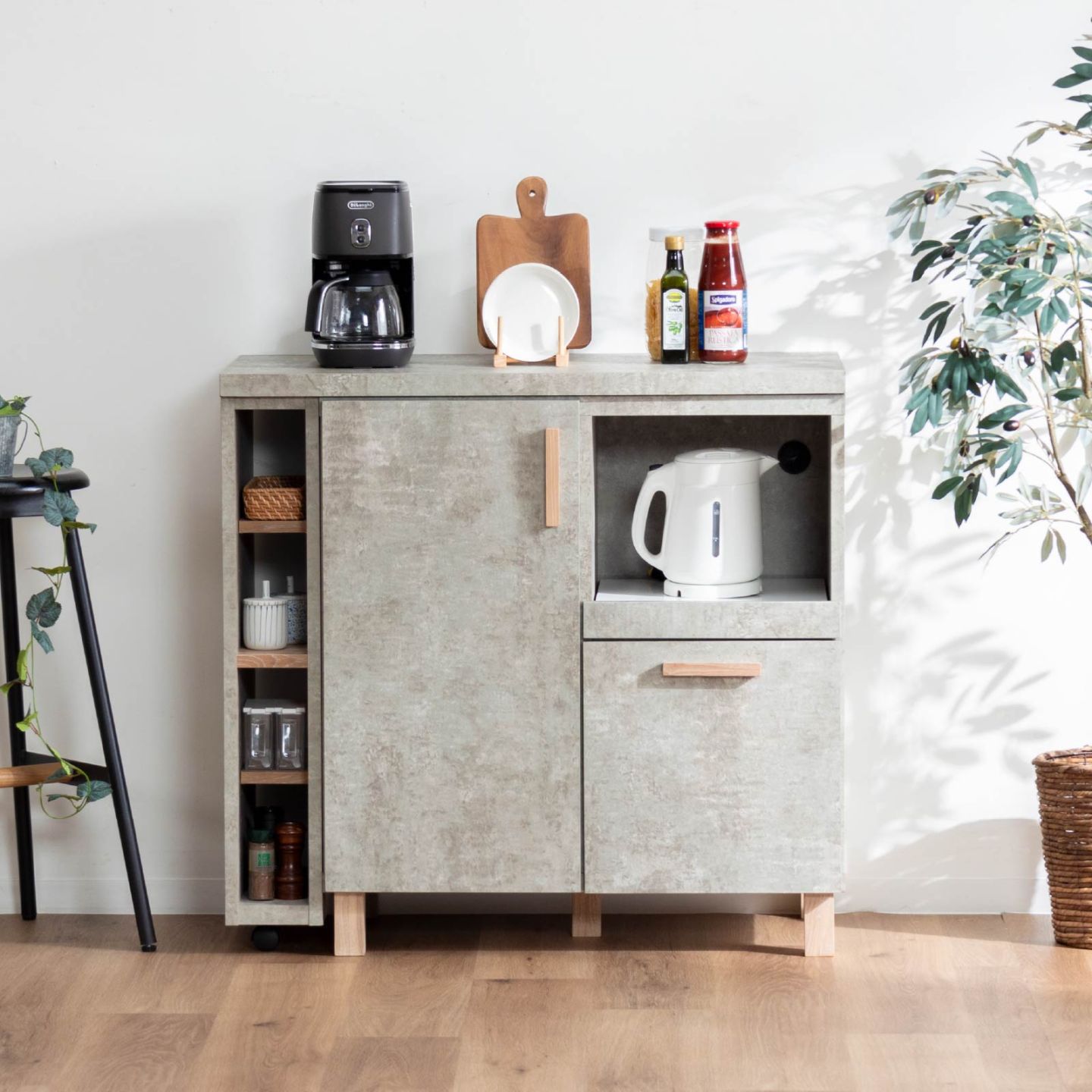 スライド式伸長カウンター｜キッチン収納｜家具の通販tac INTERIOR