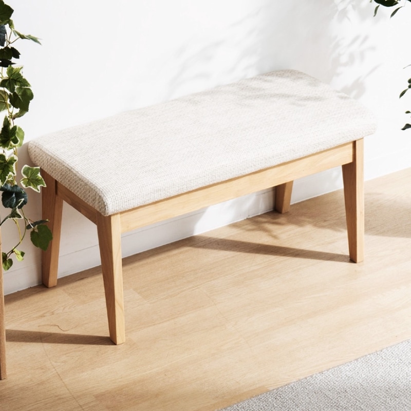 木製フレーム 布張り L字型ダイニングベンチ【引き取り限定】　値下げしました！ 木製フレーム 布張り L字型ダイニングベンチ【引き取り限定