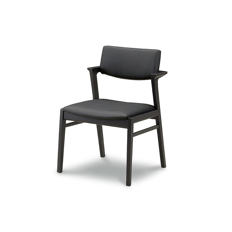 ダイニングチェア ラバーウッド無垢材 ブラック RM チェア｜家具