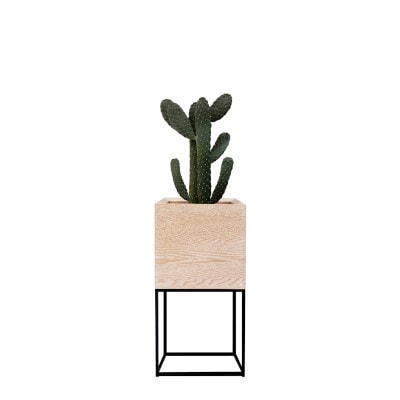 [幅25/奥行25/高さ50] フラワーポット 鉢カバー プランター アイアン ウォールナット オーク 天然木 OT-M1のサムネイル1