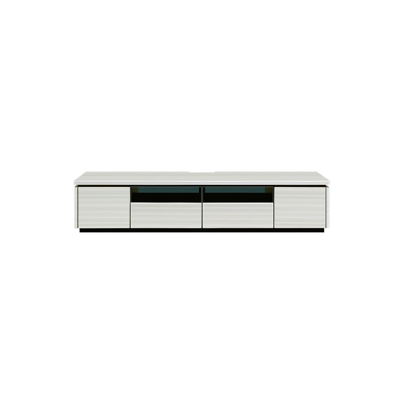 ［幅180］ テレビ台 テレビボード 鏡面 ローボード 光沢 ガラス ヘアライン柄 白木目