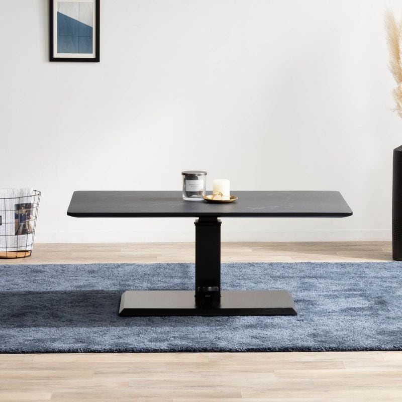 田*中様 .*・゜大理石調 昇降式 センターテーブル 100×60cm・*. サカベ リビングテーブル 昇降式 センターテーブル 昇降テーブル