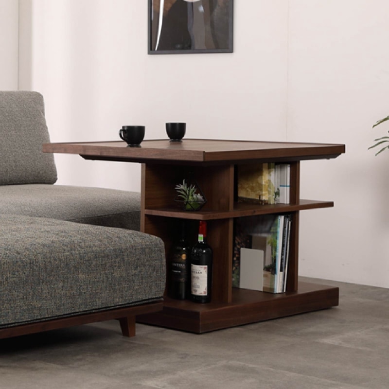 ［幅90］ グリッド ｜ リビングテーブル サイドテーブル ソファテーブル デスク 収納 ユニット式 ソファ