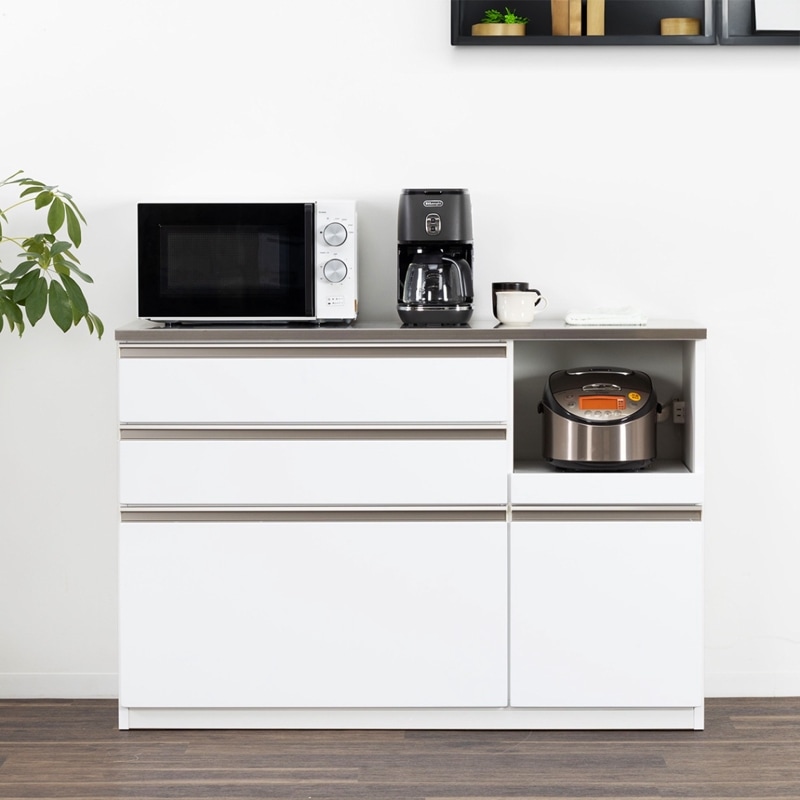 幅120］ ワーク ｜ ステンレス天板 キッチンカウンター 【在庫