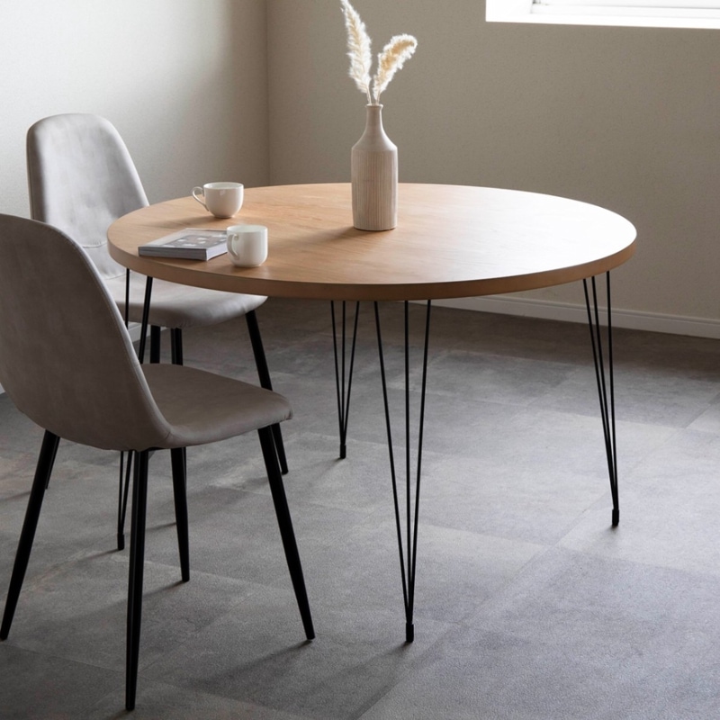 ［幅110］ LEGO ｜ アイアン脚 丸テーブル ダイニングテーブル