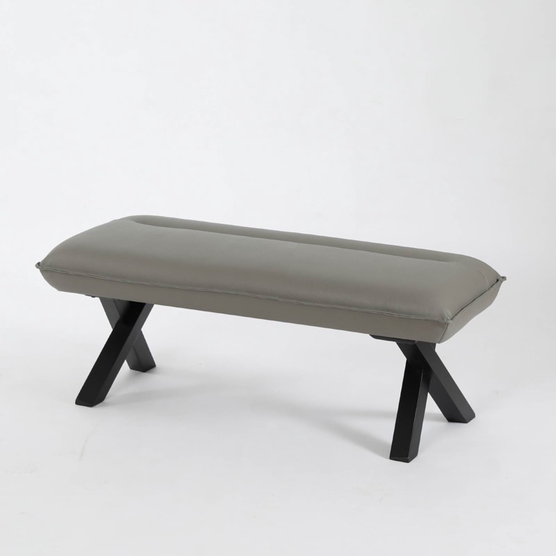 ［幅110/座面高42］ クレマ  |  ダイニング ベンチ PVCレザー クロス脚