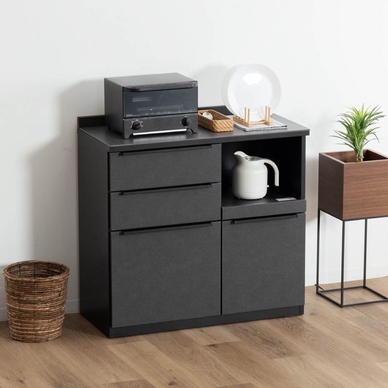 ［幅90］ オレゴン ｜ セラミック キッチンカウンター 収納 大容量【※翌10営業日後に出荷】