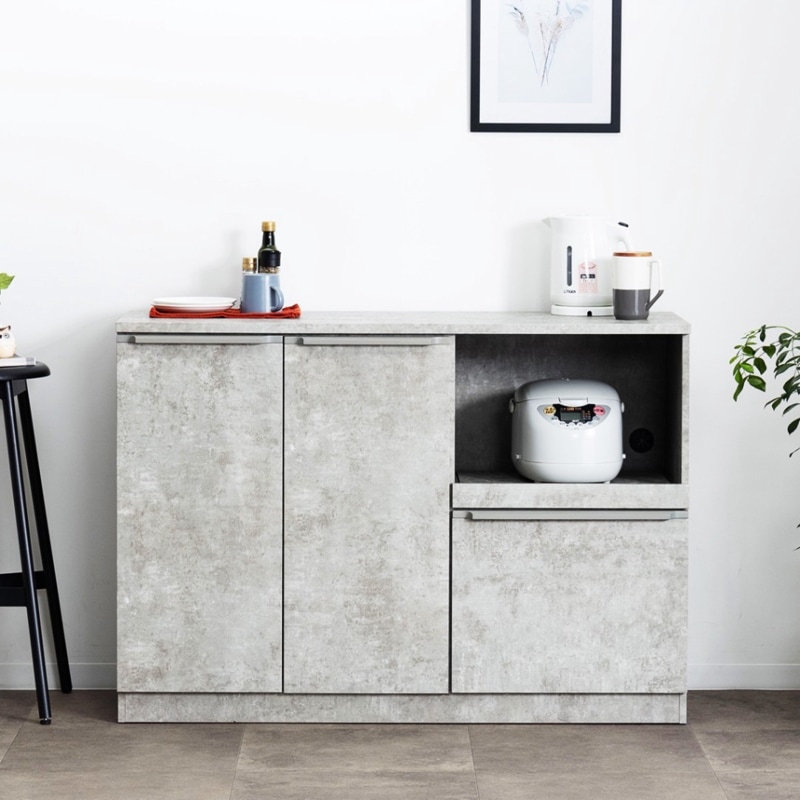 美品】日本製 食器棚 キッチンカウンター 幅120 東馬HAUTA HAUTA HT 120