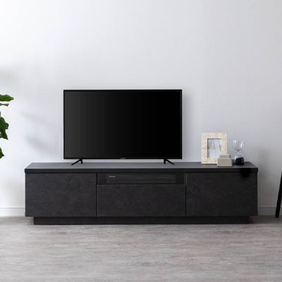 ［幅140］ イスタンブール ｜ ブラック グレー バイカラー テレビ台 ローボードのサムネイル1