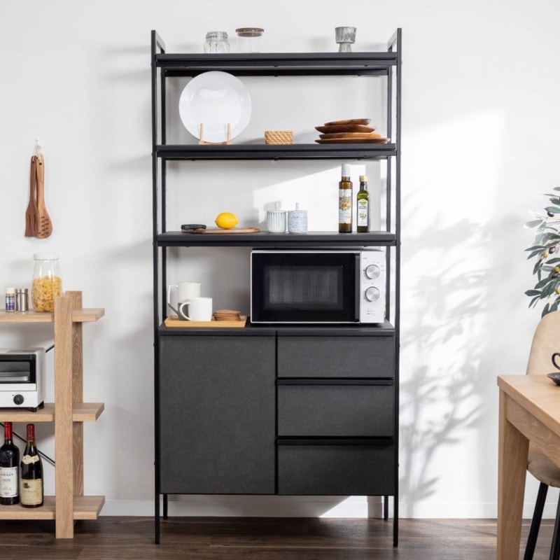 ［幅80］ マッターホルン BK ｜ ハイシェルフ 収納 【在庫限り品・メーカー生産終了】