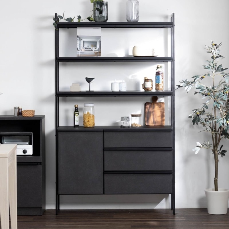 ［幅100］ マッターホルン BK ｜ ハイシェルフ 収納 【在庫限り品・メーカー生産終了】