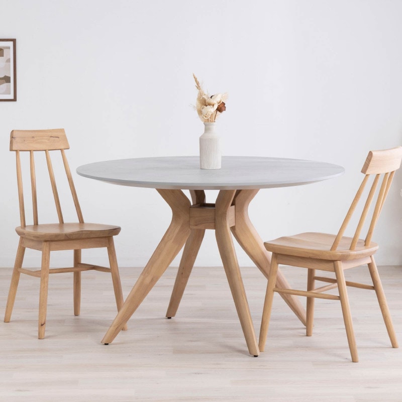 ［幅110］ ミネソタ ｜ 当サイト限定カラー メラミン化粧板 丸テーブル ダイニングテーブル クロス脚