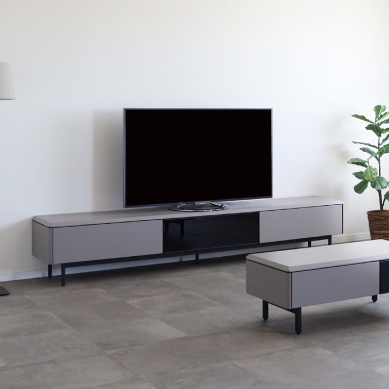 ［幅240］ アグル ｜  塩ビシート テレビボード ニュアンスカラー アイアン