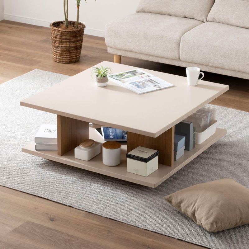 幅90］ ヌーボ ｜ 塩ビシート リビングテーブル ローテーブル